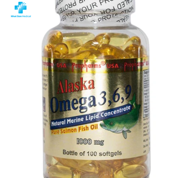 Dầu cá USA Alaska Hộp 100 viên bổ sung Omega 3 6 9, DHA EPA, PROPHARM , bổ mắt , NÃO và tim mạch