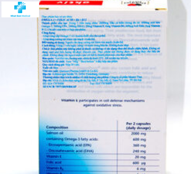 Thực phẩm bảo vệ sức khỏe Omega-3 + Folic axit + B6 + B12