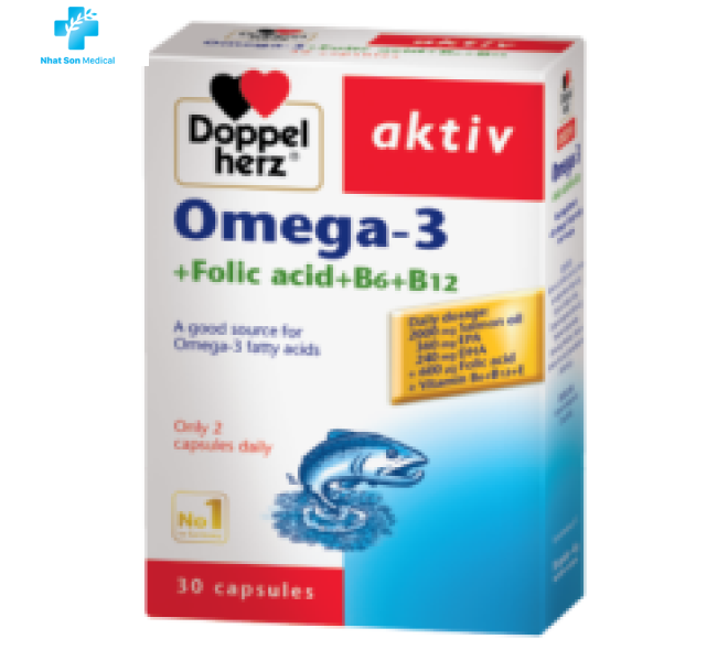 Thực phẩm bảo vệ sức khỏe Omega-3 + Folic axit + B6 + B12