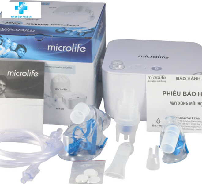 Máy xông khí dung Microlife NEB200 hỗ trợ các bệnh viêm mũi, viêm xoang